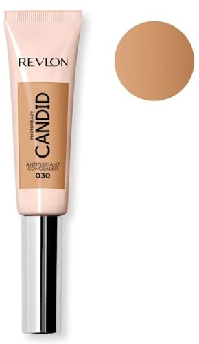 Concealer Stick by Revlon, PhotoReady Candid Face Makeup with Anti-Pollution & Antioxidant Ingredients, Longwear Medium-Full Coverage Infused with Caffine, Natural Finish,Oil Free, 030 Light Medium, 0.34 Fl Oz