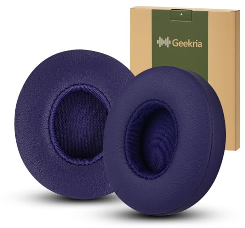 Geekria Replacement Ear Pads for Beats Solo 2 (B0534) & Solo 3 (A1796) Wireless On-Ear Headphones, Ear Cushions (Pop Purple)