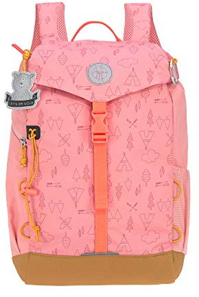 LÄSSIG Zaino da trekking per bambini Zaino per bambini con fascia toracica spallacci imbottiti idrorepellente, 14 litri/Big Outdoor Backpack Adventure rosa