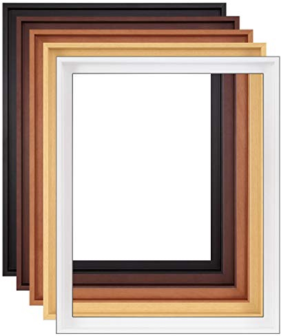 myposterframe Schattenfugen Rahmen 60 x 80 cm Holz Leerrahmen Mira für Leinwand Weiß matt
