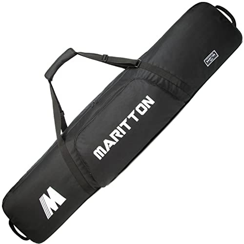 MARITTON Padded Snowboard Bag- Perfect for Air Plane Travel for Snowboard, Goggles, Gloves, Ski Outdoor Camping,Available Length in 155cm 165cm. (BLK, 165CM)