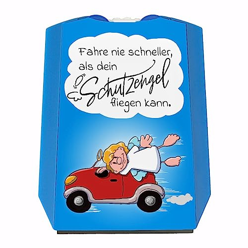 speecheese Fahre nie schneller als Dein Schutzengel fliegen kann Parkscheibe lustiger Spruch Auto Geschenkidee Weihnachten Schutz Patron Heiliger Schutzheiliger Schutzpatron Beschützer