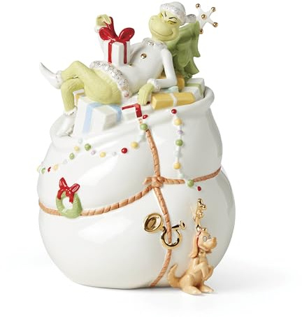 Lenox 894169 Merry Grinchmas Keksdose, Weihnachten & Urlaub Gastgeber