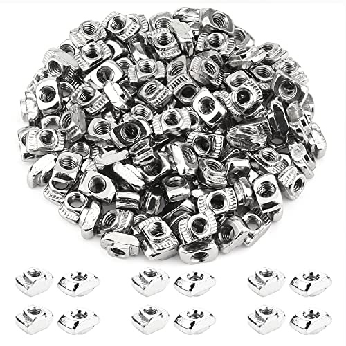 HELIFOUNER 200 Pieces 2020 Series M4 T Nuts, M4 T Slot Nuts for Aluminum Profile