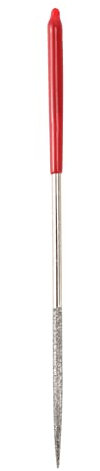 RITTRO Lapidary Round Rat Tail Files 3mm x 140mm Silver Tone Red