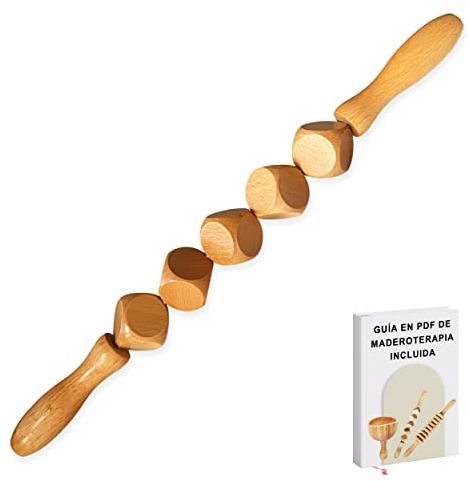 Massage-Set für Körpertherapie, entspannend, Holzmassierung, Muskelmassage, Cellulite, Massageroller, Anti-Cellulite-Reduzierer, Massage, Körpermesotherapie, Lymphdrainage, Schwedische Tasse
