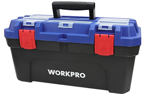 WORKPRO Werkzeugkoffer aus Kunststoff mit Metallverschluss, 57,1 cm, 572 x 30 x 30 cm