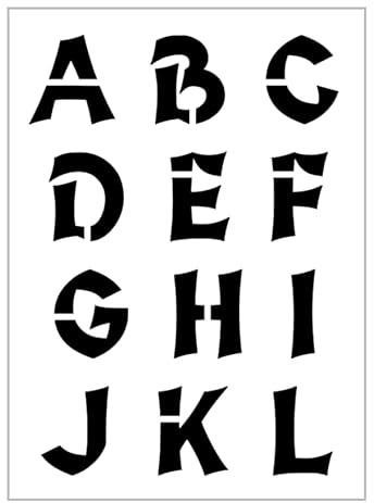 SIMPLY MEDIEVAL Alphabet Stencil 2 Inch Renaissance Letters Uppercase Set S1204