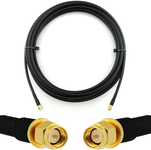 10m SMA Maschio a SMA Maschio cavo coassiale — HF-240 (equivalente a LMR 240) prolunga a bassissima perdita — per LTE Antenna esterna 4G 5G 6G Modem Amplificatore GSM Router WIFI Ripetitore cellulare