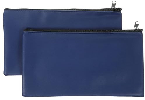 MAGICLULU 2stücke Pu-leder Geldtaschen Mit Reißverschluss Große Kapazität Glatte Zipper Langlebige Aufbewahrung Für Bargeld Quittungen Und Dokumente Für Reisen Und Alltagsgebrauch