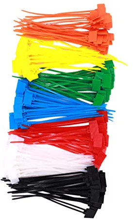 jojofuny 250 Stk Kabelbinder büroartikel drahtbinder büro materialien kabelmarkierer büromaterial Kabelchaos kabelbeschriftung tagger bürozubehör labels reißverschluss Selbsthemmend Etikett