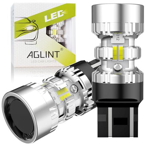 AGLINT T20 W21W LED Bombilla CANBUS Anti-Hyper Flash 12V W21/5W 7440 para Coche Traseras Luces Atrás Freno DRL Diurnas Marcha Atrás Señal de Giro Luz 6500K Blanco 2 Piezas