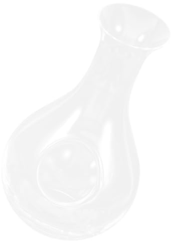 Garneck Glass Wine Decanter 385ml Japanese Sake Server Ice Pocket Inclined Mouth Carafe for Home Restaurant Bar