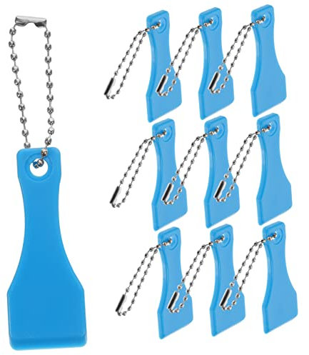 Uonlytech 10pezzi Raschietti Plastica Per Biglietti Lotteria Portatili Con Catena Strumenti Resistenti Per Rimuovere Adesivi e Etichette Grattapunti Pratici e Durevoli Per Appassionati