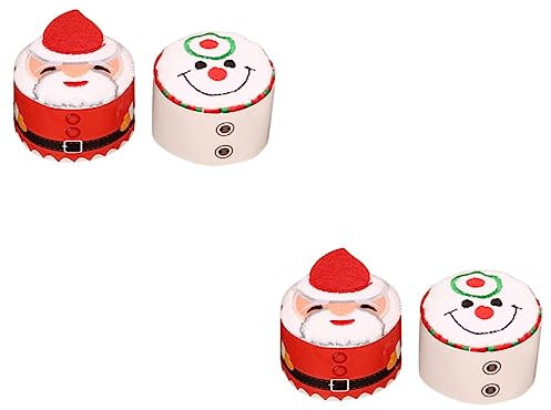 Cabilock 4 Weihnachtshandtücher aus Baumwolle kinderhandtücher Kinder Handtuch Weihnachten Waschlappen - -Waschlappen für kleine Weihnachtssto