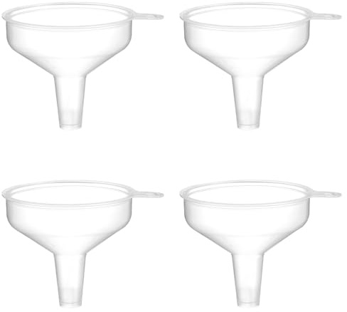 Kanlpeia Small Funnel 4 Pack Food Grade Funnel Easily Transfer Liquids Granules Powders Funnels for Kitchen use Filling Bottles Water Bottle Funnel Lotion Essential Oils