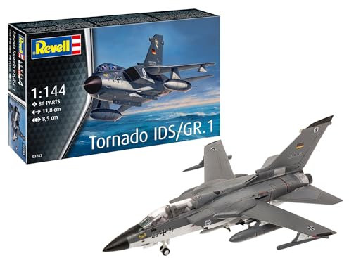 Revell Modellbausatz Panavia Tornado IDS/GR.1 – 1:144 – Detailliertes Cockpit, bewegliche Schwenkflügel, realistische Gravuren – Flexible Bewaffnung für vielseitige Darstellung