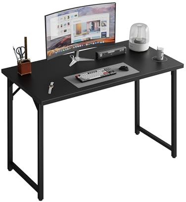 Grandder 80 cm Computer Desk, Small Home Office Desk Study Writing Kid Table for Small Spaces, Simple PC Gaming Desk, Adjustable Feet, Black