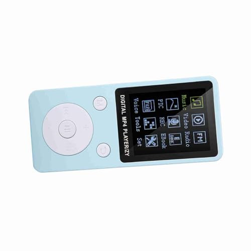 Portable Screen MP4 Music Player Support 32GB TF Card with Headphone Long Standby Time for Music Lovers (Blue)