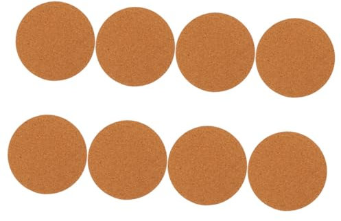 KONTONTY 8pcs Cork Plant Pot Mats for Indoor Flowerpots, Φ150mm Round Cork Planter Pads 4.3mm Thickness, Non-slip Bottom Holders and Decorative Coasters for Home Gardening