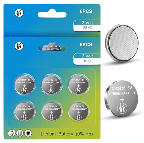 CR2430 3V Batteries,CR 2430 3 Volt Coin Button Cell Lithium Battery for Volvo Key Fob, Car Remote,Watch, Calculator（12pcs）