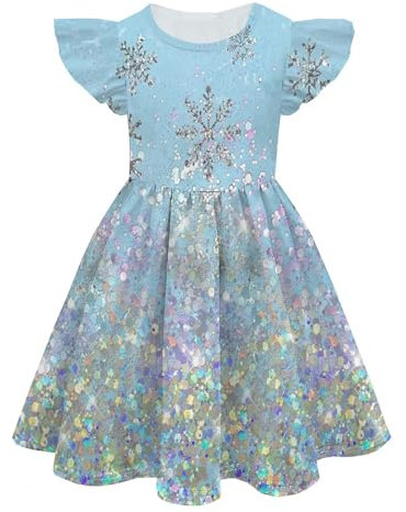 Abito per Bambina Cerimonia Halloween Ragazza Vestito Elegante Bambina 7 Anni Abito Cerimonia 12 Anni Vestito Bambina Fucsia for Girls 12 13 Vestiti Battesimo Bimba 9 Mesi Abito Linea a Bambina