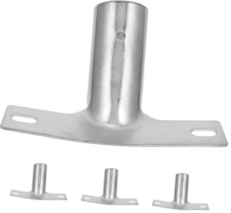 HIAKDOFT 4pcs Floor Broom Adapter Metal Handle Connector Replacement Broom Head Bracket for Household Cleaning Tools Compatible Wooden and Metal Poles