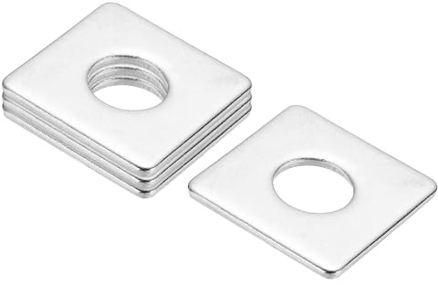 PATIKIL Rondelle Quadrate M16x40x3mm, 4pz Rondelle a Piastra Quadrata Rondelle a Struttura Quadrata Piastra di Supporto 304 Acciaio Inossidabile Spaziatore Piatto