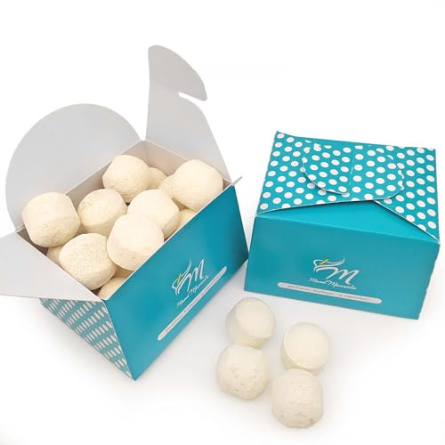Caja regalo 25 mini bombas efervescentes para manicura y pedicura - Aroma Vainilla – Alivia los pies cansados - Ablandan durezas, uñas y cutículas