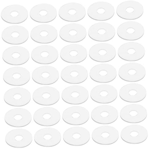 Cabilock 50 Pezzi Rondelle Trasparenti Piatte Per Maniglie Doccia Guarnizioni Di Tenuta in Vinile Accessori Per Riparazione Di Guarnizioni (m6*20 * 1 * 50)