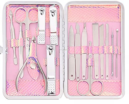 Nagel Clippers Kit eingebaut in Nagelfeile Schönheit Maniküre Damen Nagel Clippers Set Personal Care Familie Verwenden Sie 16 Stücke Nagelschere Set (a)
