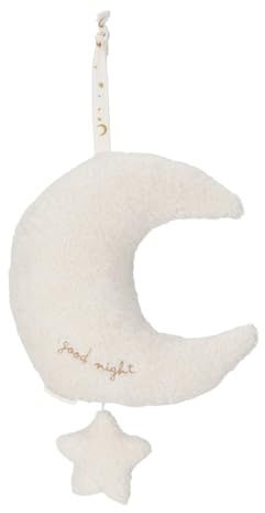 Little Dutch 8449 Spieluhr Mond - Newborn Naturals weiß