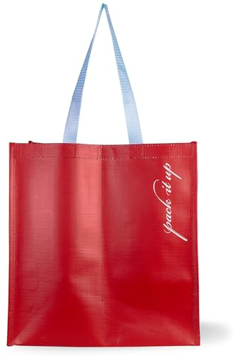 kate spade new york Reusable Shopping Bag, Grocery Tote with Shoulder Straps, Large Collapsible Tote (Pack it Up)
