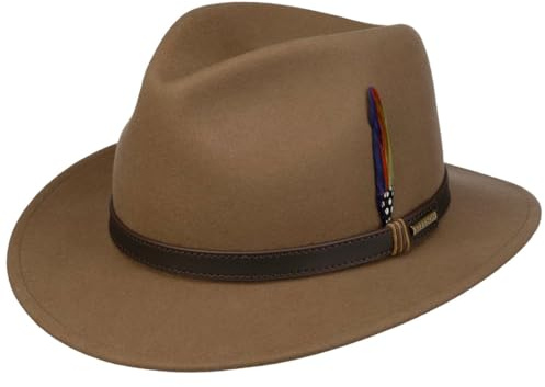 Stetson Delvaro Travellerhut Wollfilz Asahi Guard Ledergarnitur Herren Herbst Winter