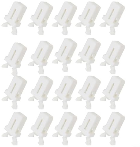 Zilimontt Cerradura de basura con interruptor de autobloqueo, clip de reparación de pestillo de plástico, compatible con tapa táctil, cubos de basura de cocina y cajas de almacenamiento, (blanco, 20