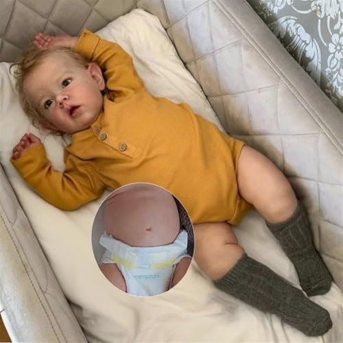 Zero pam Reborn Baby Lebensecht-48CM Echte Baby Junge, Reborn Puppen Lebensecht Puppe Mit Zubehör (Bauernhaus)