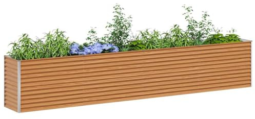 vidaXL Jardinière surélevée Marron Clair 390 x 50 x 68 cm