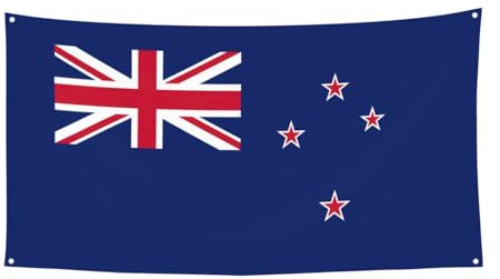 Bannière imprimée drapeau de la Nouvelle-Zélande, décoration à suspendre pour fête de Noël, Halloween, panneau de cour