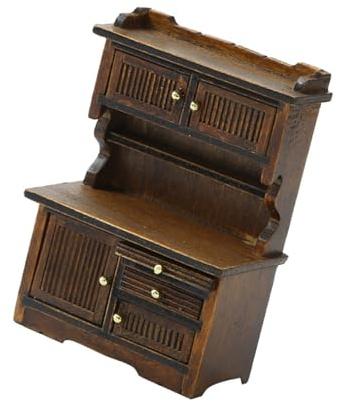 TOWARDSNAN Simulation Dollhouses Furniture Buffet miniature à l'échelle 1/16 avec porte et tiroir fonctionnels pour décoration réaliste de maison de poupée