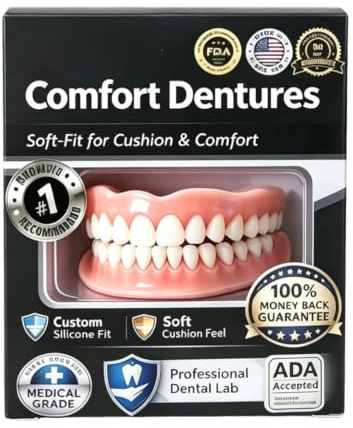 UZEXYA Faccette Dentali Temporanee Rimovibili per Denti Superiori e Inferiori – Kit di 2 Pezzi per un Sorriso Naturale