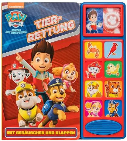 PAW Patrol - Tier-Rettung - Klappen-Geräusche-Buch mit 10 pfotastischen Geräuschen für Kinder ab 3 Jahren