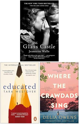 The Glass Castle, Educated, Where the Crawdads Sing 3 Books Collection Set