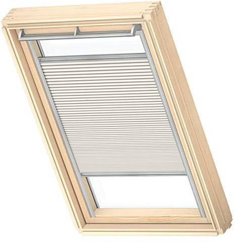 VELUX Original Wabenplissee, MK06, Lichtgrau, mit Grauer Führungsschiene