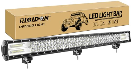RIGIDON led lichtleiste kfz aussen 12V 24V 40 Zoll 102cm 540W Light bar 4x4 | 6000K, wasserdichte, offroad beleuchtung, light bar, arbeitsleuchte, zusatzscheinwerfer, für LKW auto Pickup fahrzeuge ATV