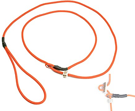 Mystique® Field Trial Moxonleine 4mm mit Zugbegrenzung 130cm neon orange