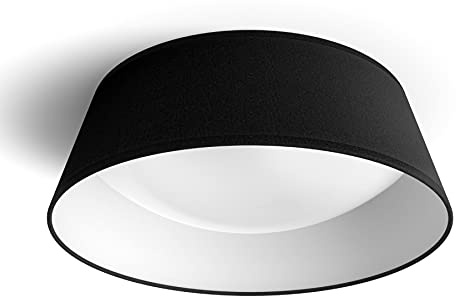 PLAFÓN INTERIOR DE LED 14W 1100lm 3000K MOD. DAWN LUZ CALIDA. COLOR NEGRO Ø34x12cm PHILIPS