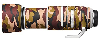 easyCover - Lens Protection Camouflage Cover - Objektivschutz - Schutz für Ihr Kameraobjektiv - Geeignet für Canon RF 100-500mm F4.5-7.1L is USM - Braune Camouflage