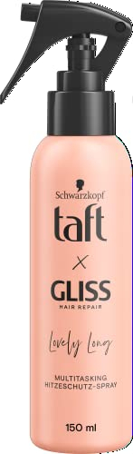 Taffettà nera, spray di protezione dal calore, taffettà x Gliss Lovely Long 150 ml