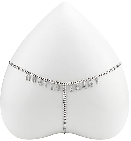 Personalisierten Taille Kette für Frauen Benutzerdefinierte Namen Unterwäsche Höschen Strass Buchstaben Körper Kette G String Tanga Kette mit Buchstaben Bauchtaille Kette Frauen Körperschmuck