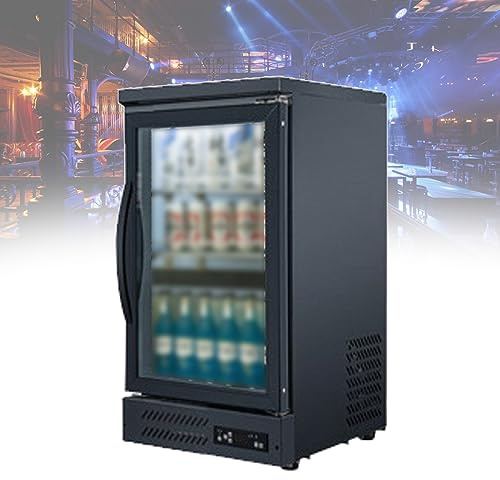 Beverage Refrigerator Cooler Can Mini Fridge Glass Door For Soda Beer Wine Stainless Steel Glass Door Small Drink Dispenser Machine With Defogging For Home, Office Bar ( Color : Single Door , Size : 2